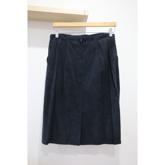 NWT Vakko Womens Size 12 Skirt Blue Suede Knee Length Vintage Academia 90s Y2K - Picture 3 of 7